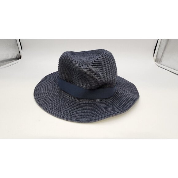 Madewell Accessories - Madewell Packable Fedora Straw Hat Navy M/L